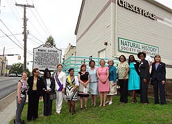 [photo, Members of 19th Amendment Commission & Maryland Commission for Women at Historic Marker unveiling, Overlea, Maryland, June 9, 2014]