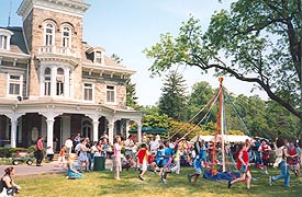 [photo, May Pole, Cylburn Mansion, Market Day at Clyburn Arboretum, 4915 Greenspring Ave., Baltimore, Maryland]