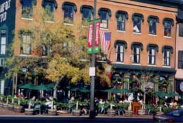 [photo, Street cafe at lunchtime, West Pratt St., Baltimore, Maryland]