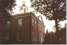 [photo, Courthouse at dusk, 11 North Washington St., Easton, Maryland]